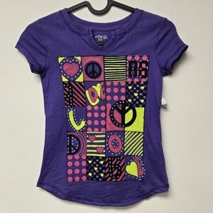 BCG Peace Love T-shirt Purple S (7)